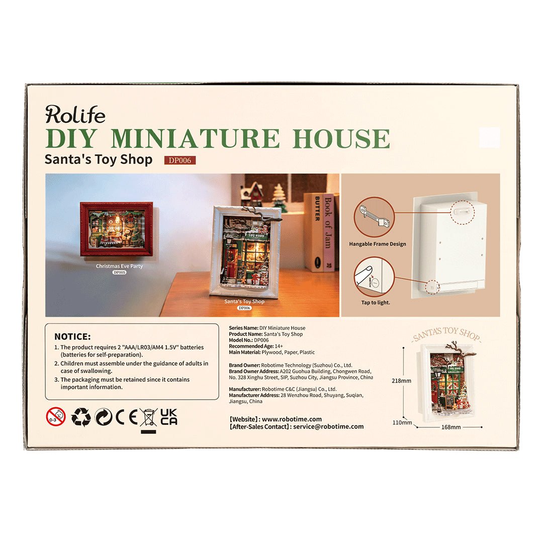 Rolife Santa’s Toy Shop DP006 – DIY Christmas Picture Frame Miniature Kit in Malta | LAB7