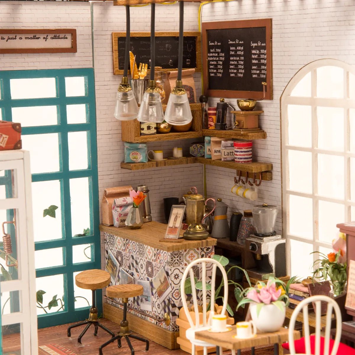 Rolife Simon’s Coffee DG109 – DIY Miniature Café Dollhouse Kit in Malta | LAB7