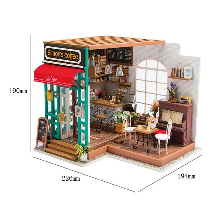 Rolife Simon’s Coffee DG109 – DIY Miniature Café Dollhouse Kit in Malta | LAB7