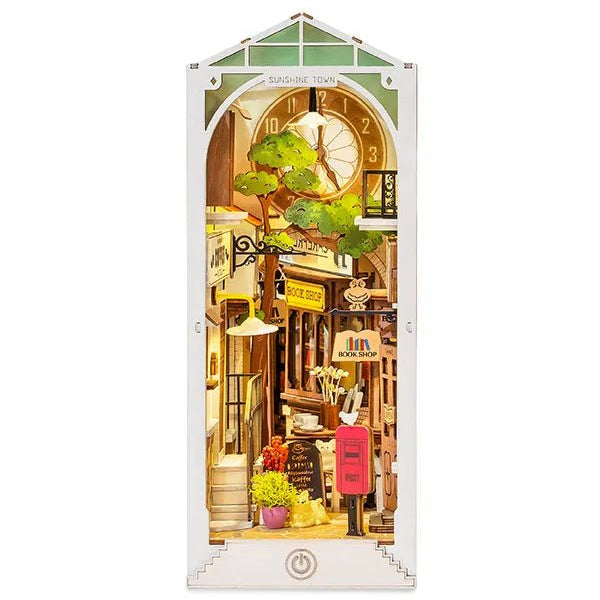 Rolife Sunshine Town TGB02 – DIY Miniature Street Book Nook Shelf Insert Kit in Malta | LAB7