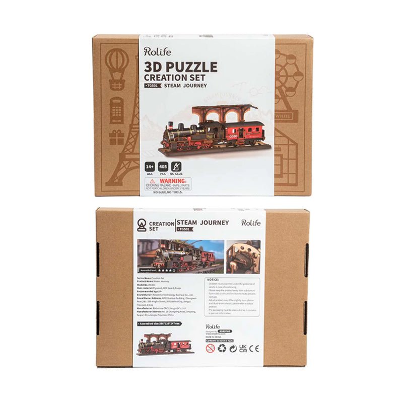 Rolife TGS01 Steam Journey – 3D Wooden Vintage Train Puzzle in Malta | LAB7