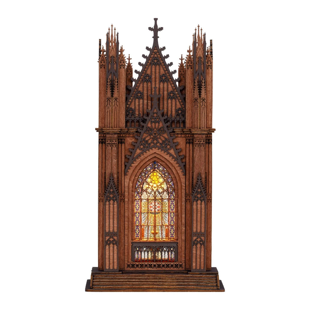 Rolife Twin-Tower Cathedral TGA01 – DIY 3D Wooden Puzzle with Lighting in Malta | LAB7