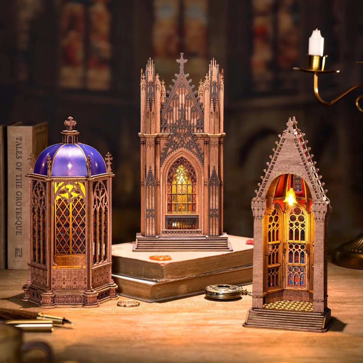 Rolife Twin-Tower Cathedral TGA01 – DIY 3D Wooden Puzzle with Lighting in Malta | LAB7