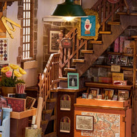 Rolife Wisdom Stationery Shop TGB19 – DIY Miniature Book Nook Kit with Warm Lighting