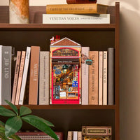 Rolife Wisdom Stationery Shop TGB19 – DIY Miniature Book Nook Kit with Warm Lighting