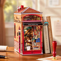 Rolife Wisdom Stationery Shop TGB19 – DIY Miniature Book Nook Kit with Warm Lighting