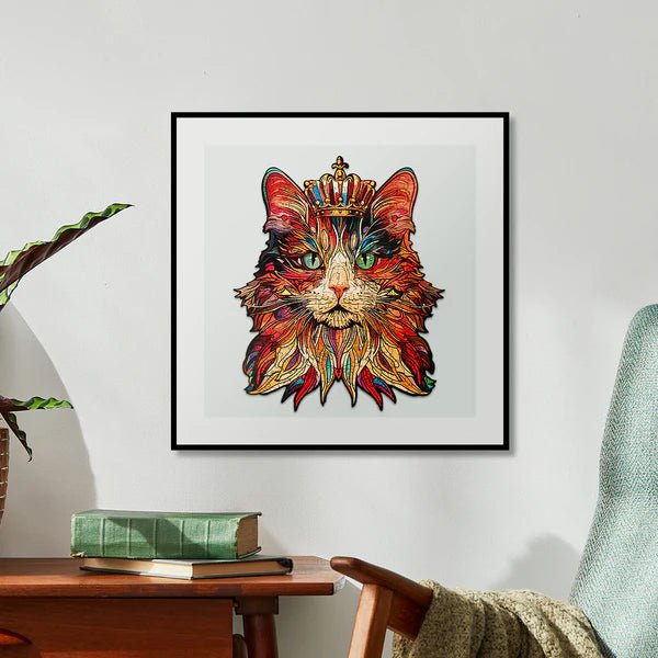 Rowood Cat King TA002 – Wooden Shaped Jigsaw Puzzle in Malta | LAB7
