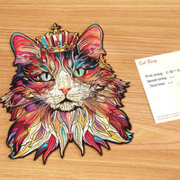 Rowood Cat King TA002 – Wooden Shaped Jigsaw Puzzle by LAB7 Malta, Europe
