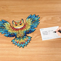 Rowood Wooden Jigsaw Puzzle Owl Flower TA004 by LAB7 Malta, Europe
