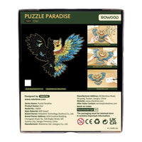 Rowood Wooden Jigsaw Puzzle Owl Flower TA004 by LAB7 Malta, Europe