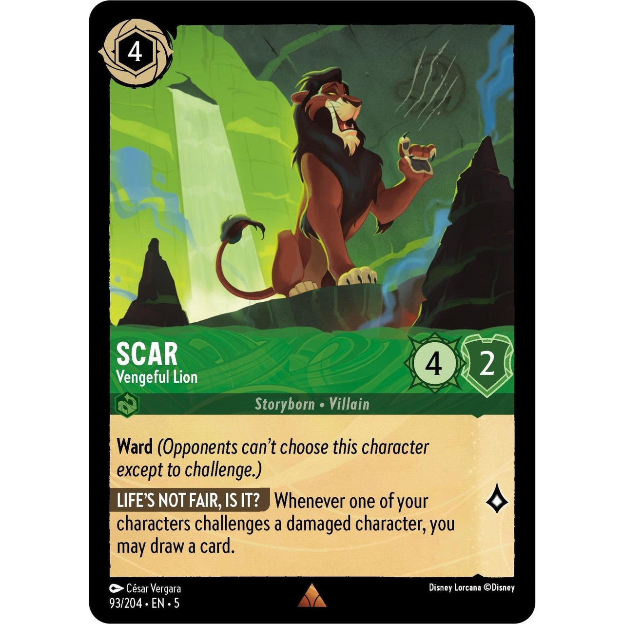 Scar - Vengeful Lion (93/204) (Shimmering Skies) in Malta | LAB7