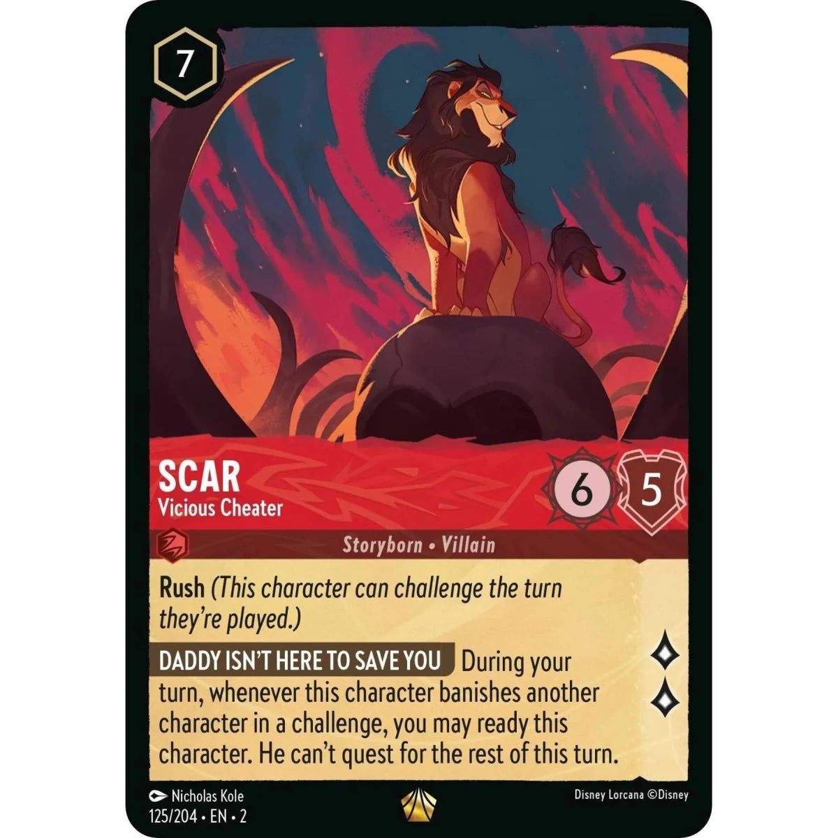 Scar - Vicious Cheater (125/204) (Rise of the Floodborn) in Malta | LAB7