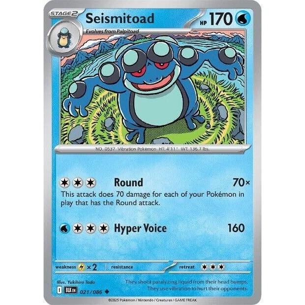 Pokemon Seismitoad (021/086) (SV: Black Bolt) by LAB7 Malta, Europe