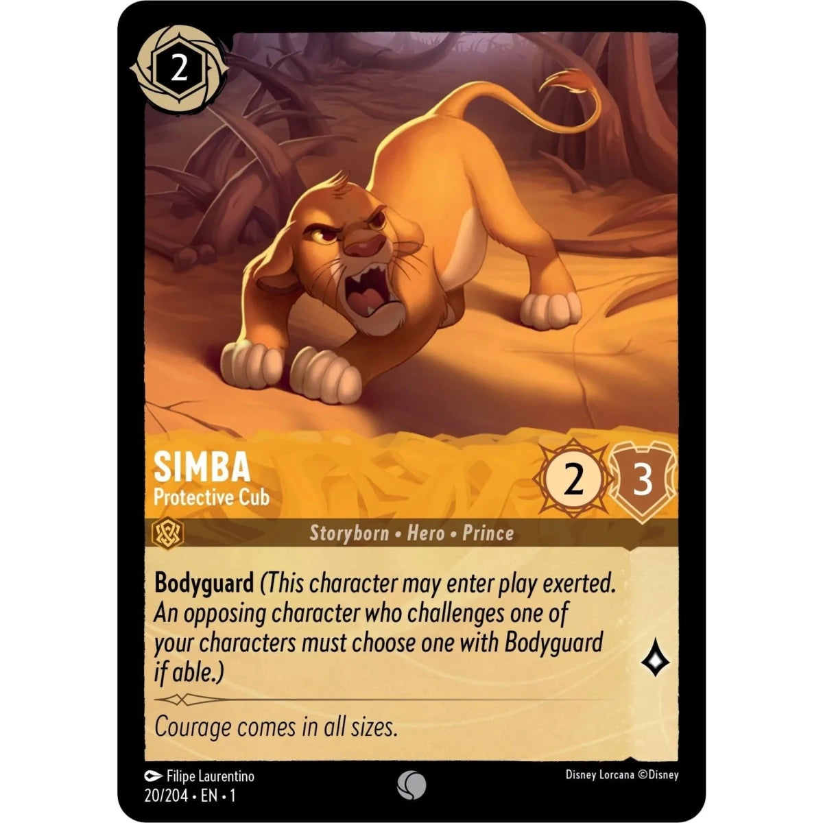 Simba - Protective Cub (20/204) (The First Chapter) in Malta | LAB7