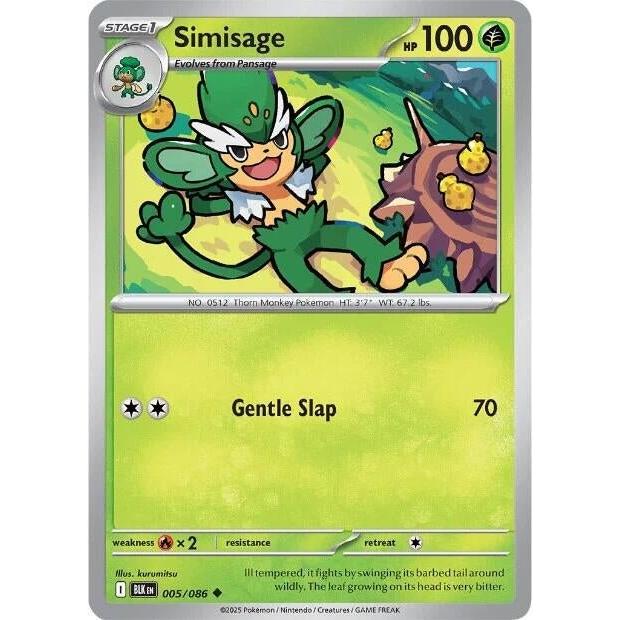 Pokemon Simisage (005/086) (SV: Black Bolt) by LAB7 Malta, Europe