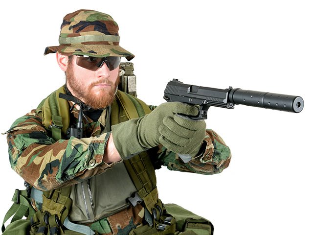 SOCOM MK23 Airsoft Pistol with Suppressor (Green Gas Version) – STTi ST23 in Malta | LAB7