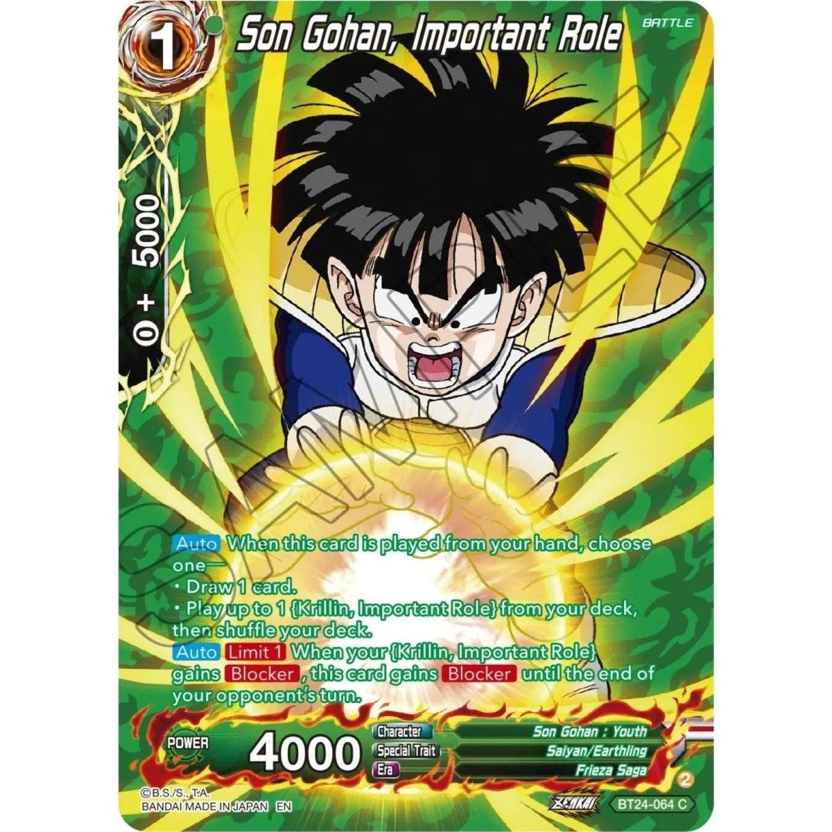 Son Gohan, Important Role (Collector Booster Silver) (BT24-064) (Beyond Generations) in Malta | LAB7