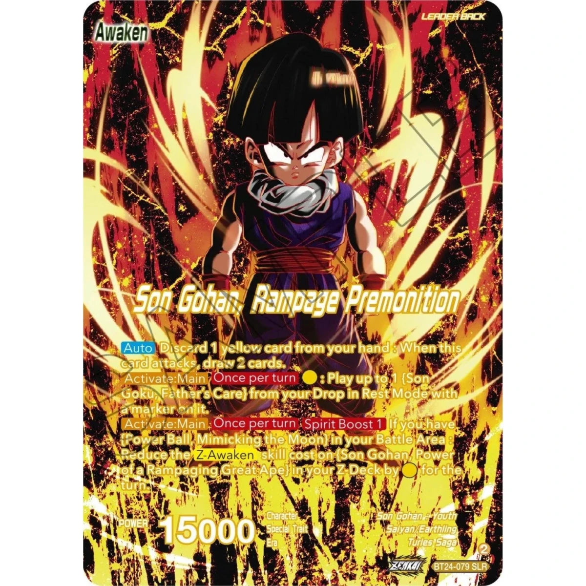 Son Gohan // Son Gohan, Rampage Premonition (SLR) (BT24-079) (Beyond Generations) in Malta | LAB7
