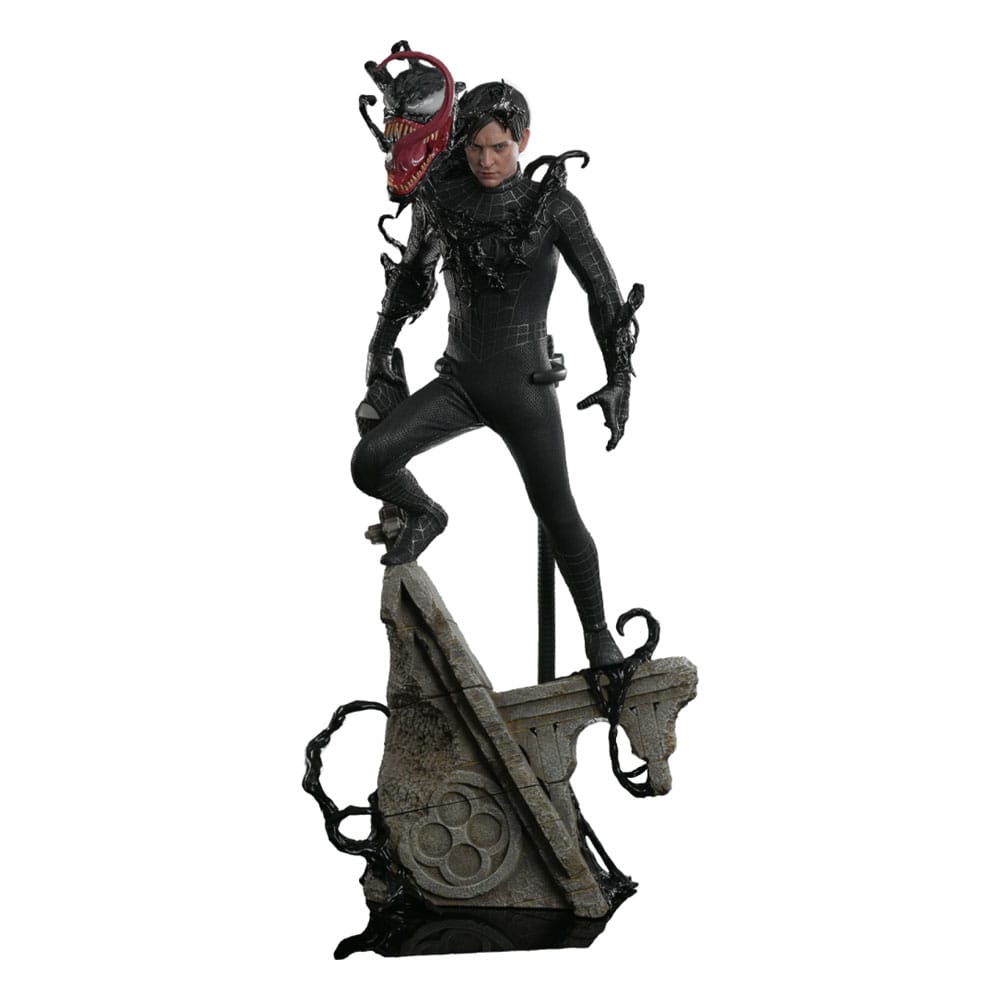 Spider - Man 3 Movie Masterpiece Action Figure 1/6 Spider - Man (Black Suit) (Deluxe Version) 30 cm by LAB7 Malta, Europe