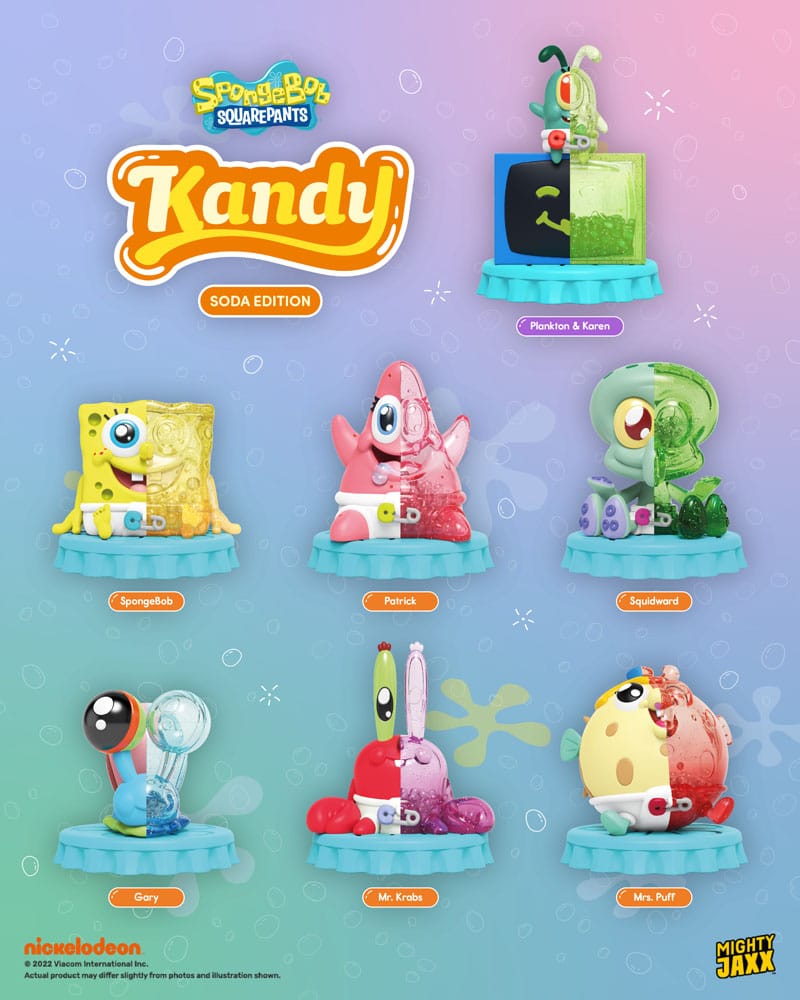 Mighty Jaxx SpongeBob Kandy x Jason Freeny Soda Edition Blind Box Display (6) by LAB7 Malta, Europe
