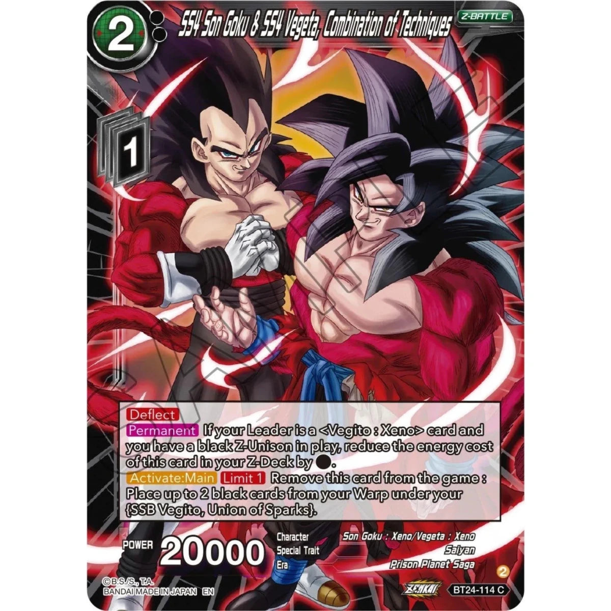 SS4 Son Goku & SS4 Vegeta, Combination of Techniques (BT24-114) (Beyond Generations) in Malta | LAB7