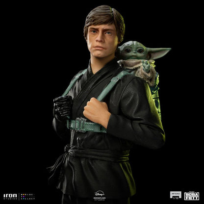 Iron Studios - Star Wars Book of Boba Fett Art Scale Statue 1/10 Luke Skywalker & Grogu Training