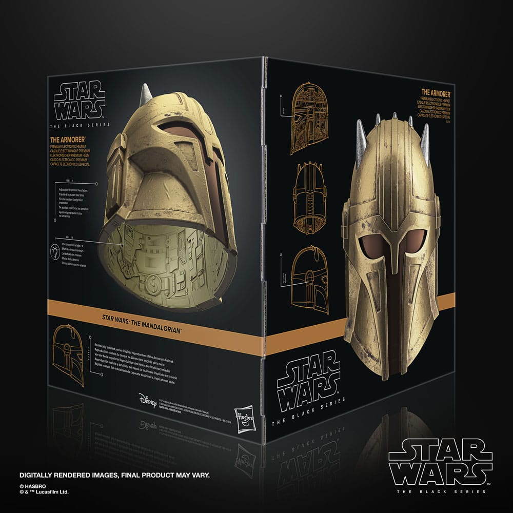Hasbro Star Wars Mandalorian The Armorer Black Series Electronic Helmet by LAB7 Malta, Europe