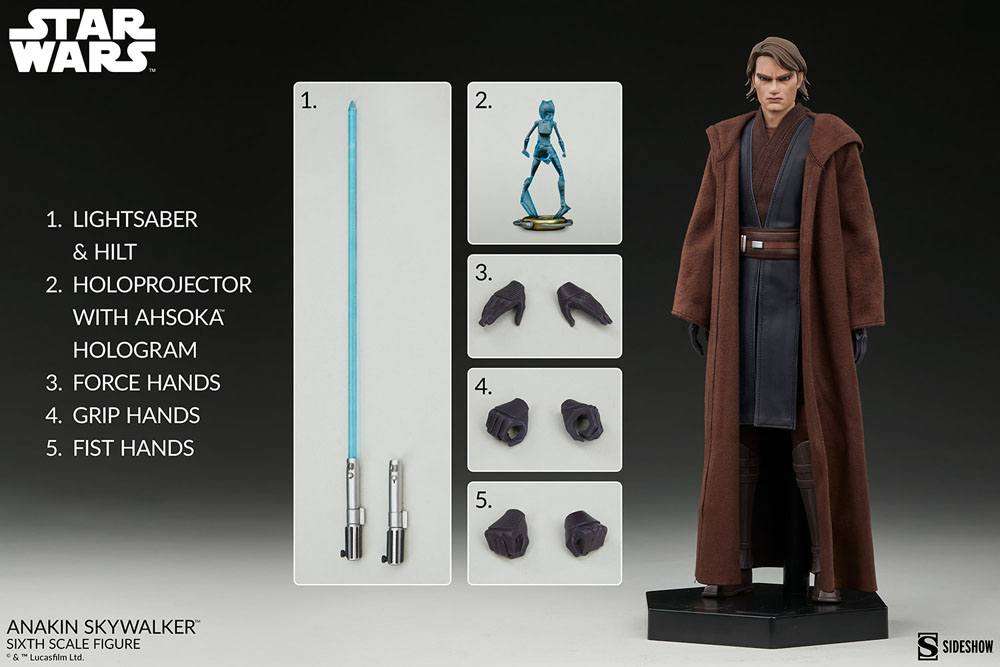 Star Wars The Clone Wars Action Figure 1/6 Anakin Skywalker 31 cm by LAB7 Malta, Europe