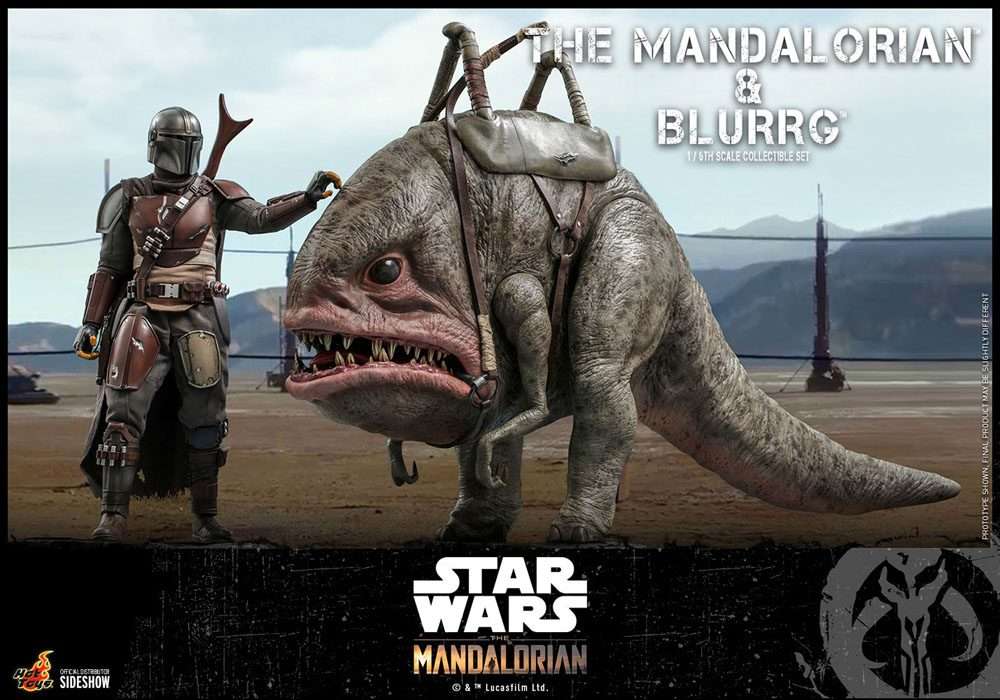 Star Wars The Mandalorian Action Figure 2 - Pack 1/6 The Mandalorian & Blurrg 37 cm by LAB7 Malta, Europe