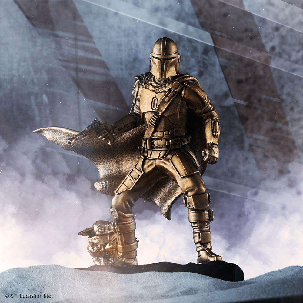Star Wars The Mandalorian Pewter Collectible Statue Mandalorian (Gilt) Limited Edition 20 cm by LAB7 Malta, Europe