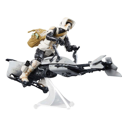 Hasbro - Star Wars: The Mandalorian Vintage Collection Vehicle with Figures Speeder Bike with Scout Trooper & Grogu