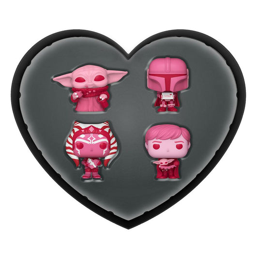 Funko - Star Wars Valentines Pocket POP! Vinyl Figure 4 - Pack 4 cm