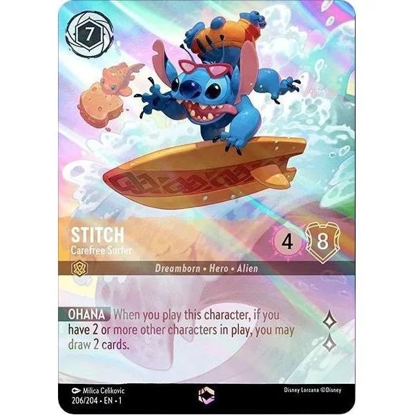 Stitch - Carefree Surfer (Enchanted) (206/204) (The First Chapter) in Malta | LAB7