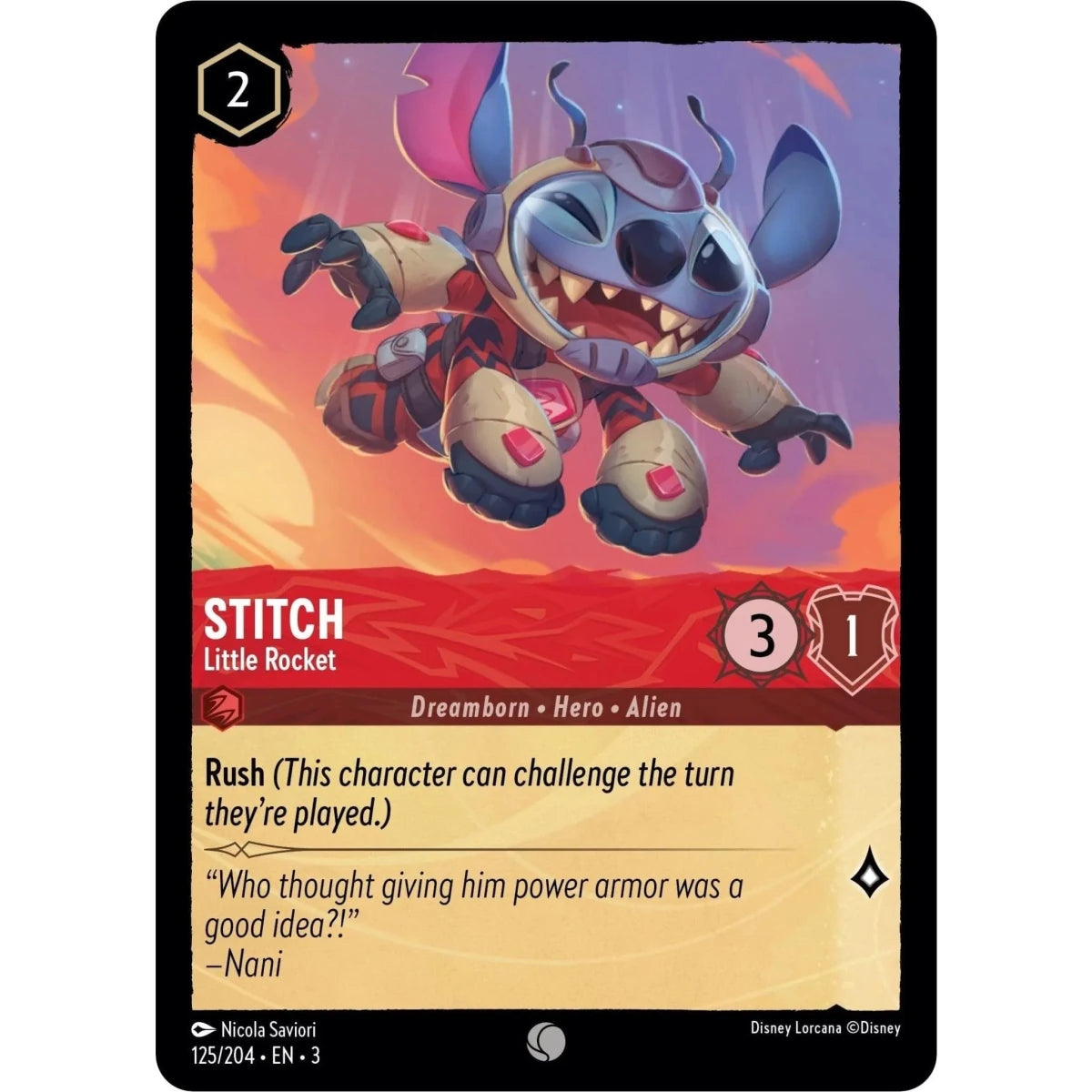 Stitch - Little Rocket (125/204) (Into the Inklands) in Malta | LAB7