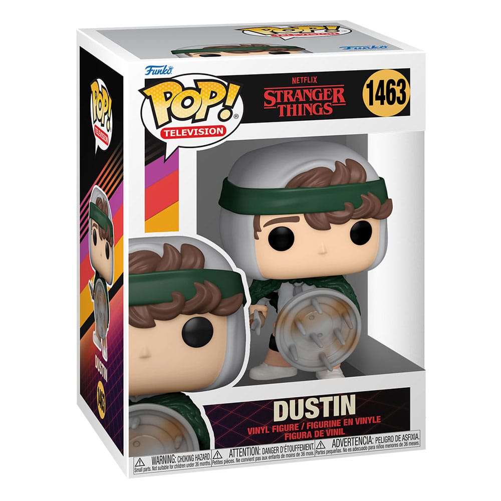 Stranger Things POP! TV Vinyl Figure Hunter Dustin with Shield by LAB7 Malta, Europe