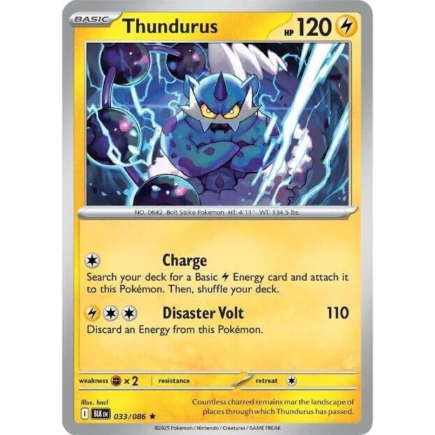 Pokemon Thundurus (033/086) (SV: Black Bolt) by LAB7 Malta, Europe