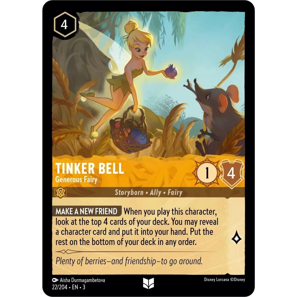 Tinker Bell - Generous Fairy (22/204) (Into the Inklands) in Malta | LAB7