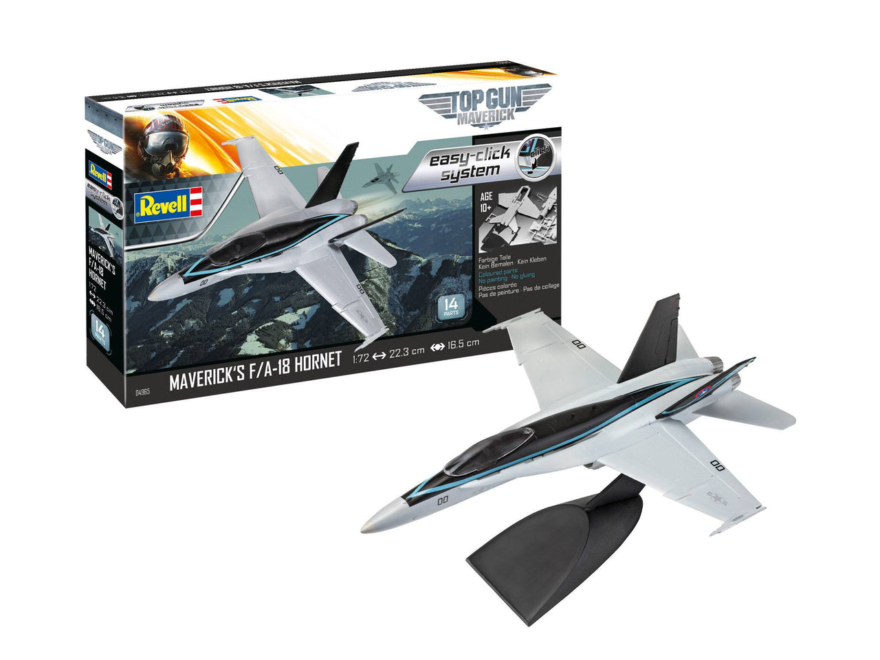 Top Gun Easy - Click Model Kit 1/72 Maverick's F/A - 18 Hornet 22 cm by LAB7 Malta, Europe