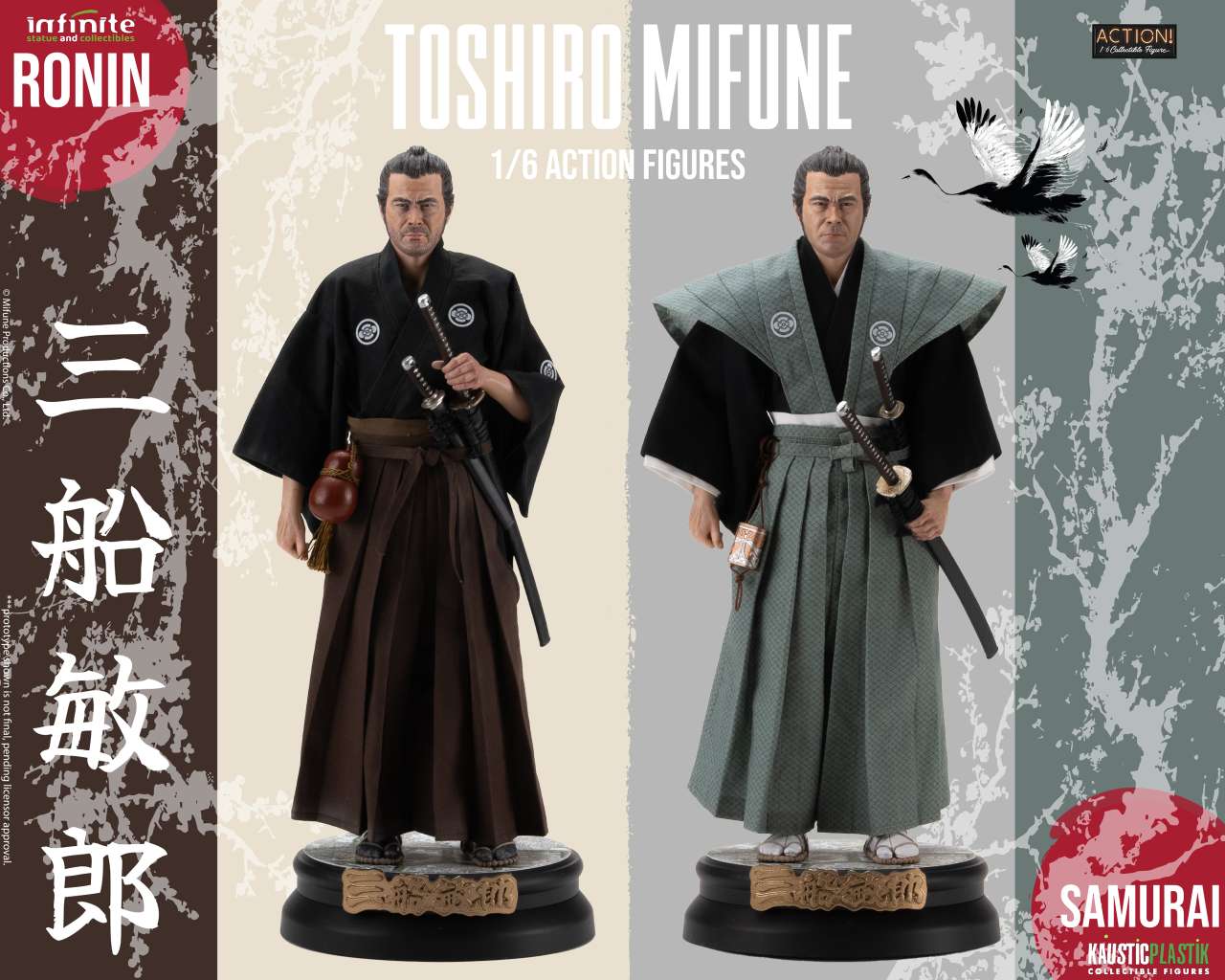 Toshiro Mifune Ronin & Samurai 1/6 Action Figure Exclusive Deluxe Double Pack by LAB7 Malta, Europe