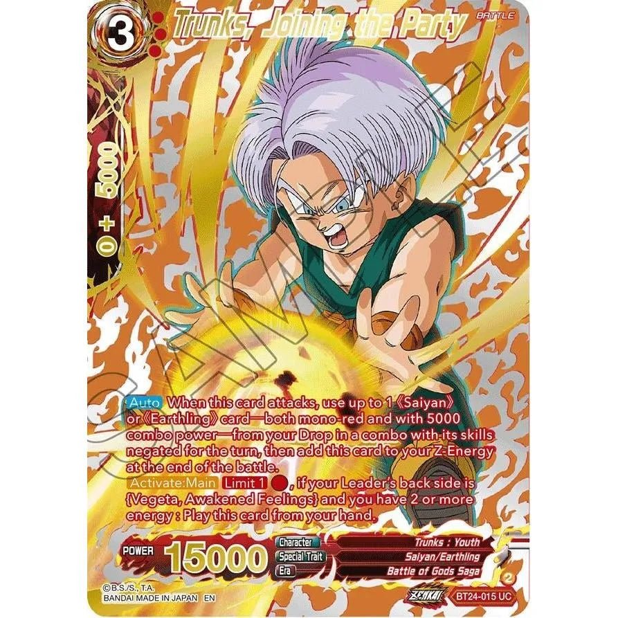 Trunks, Joining the Party (Collector Booster Gold) (BT24-015) (Beyond Generations) in Malta | LAB7