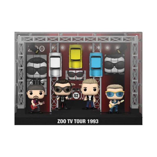 Funko - U2 POP! Moments DLX Vinyl Figure 4 - Pack Zoo TV 1993 Tour