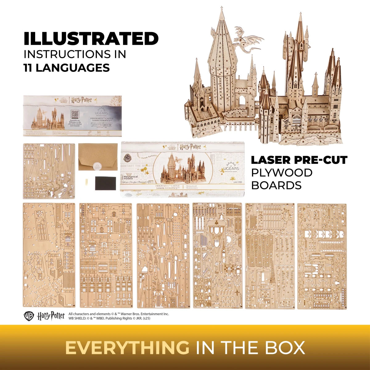 Ugears Hogwarts™ Castle Wooden Puzzle by LAB7 Malta, Europe