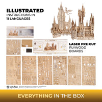 Ugears Hogwarts™ Castle Wooden Puzzle by LAB7 Malta, Europe