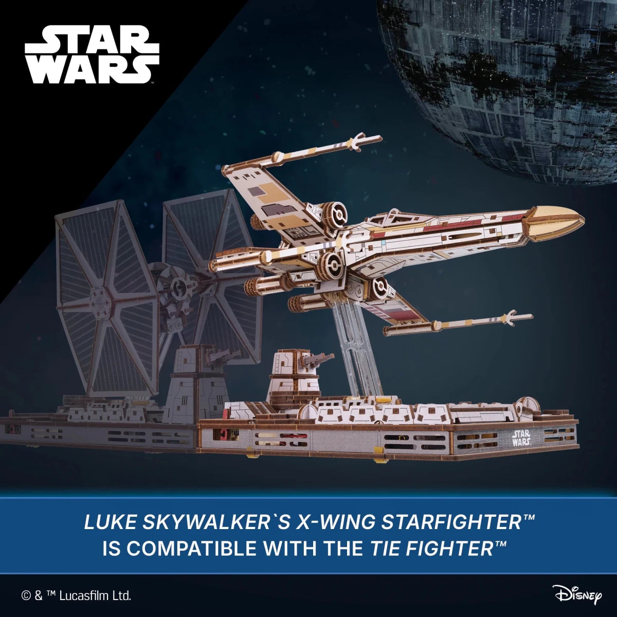 Ugears Luke Skywalker`s X - Wing Starfighter™ Wooden Puzzle by LAB7 Malta, Europe