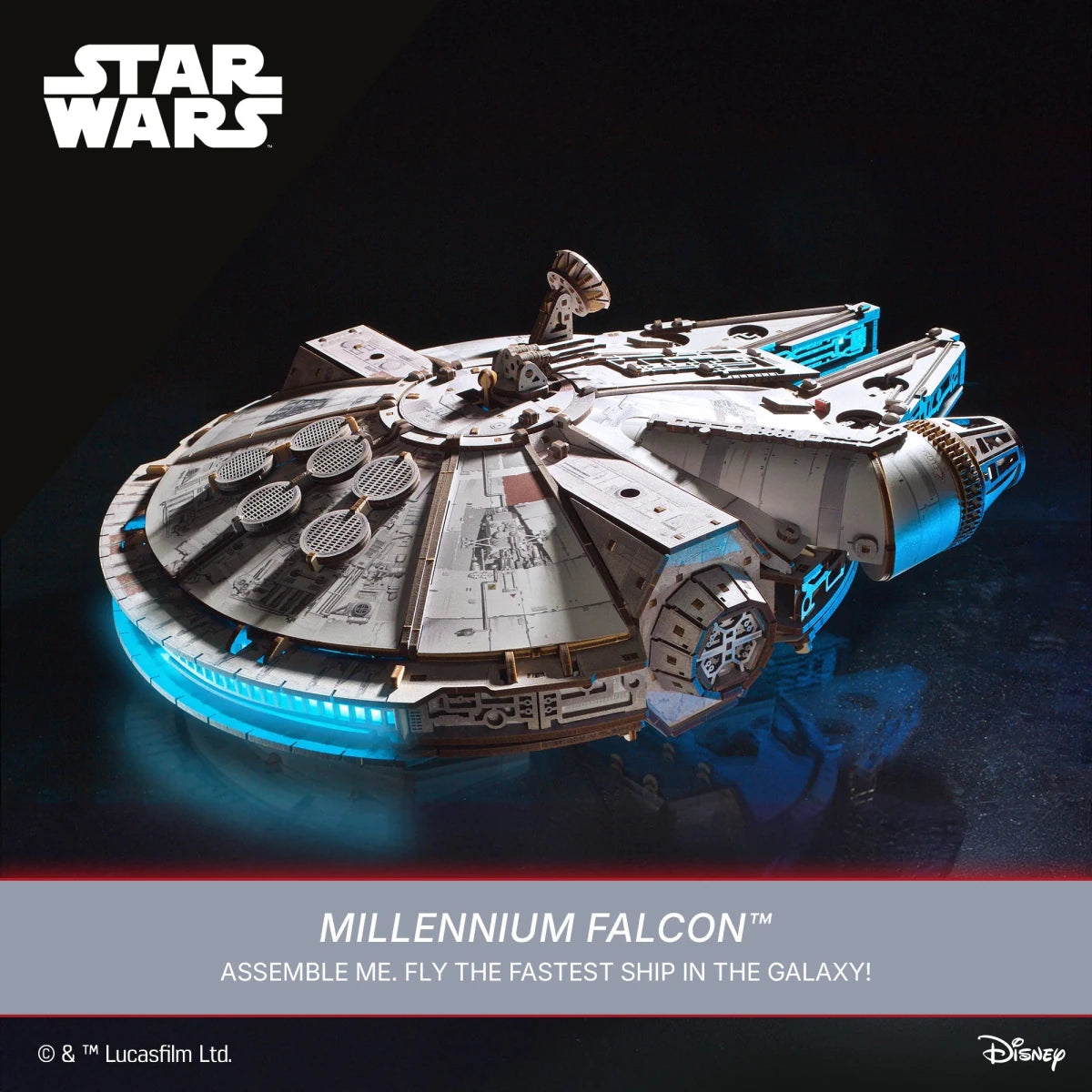 Ugears Millennium Falcon™ Wooden Puzzle by LAB7 Malta, Europe