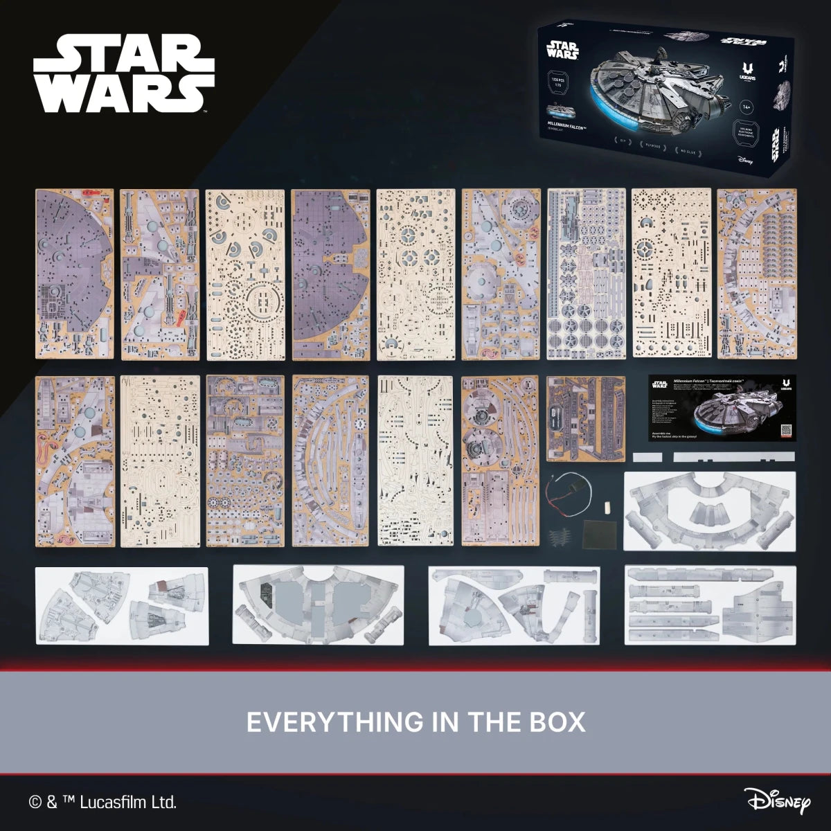 Ugears Millennium Falcon™ Wooden Puzzle by LAB7 Malta, Europe