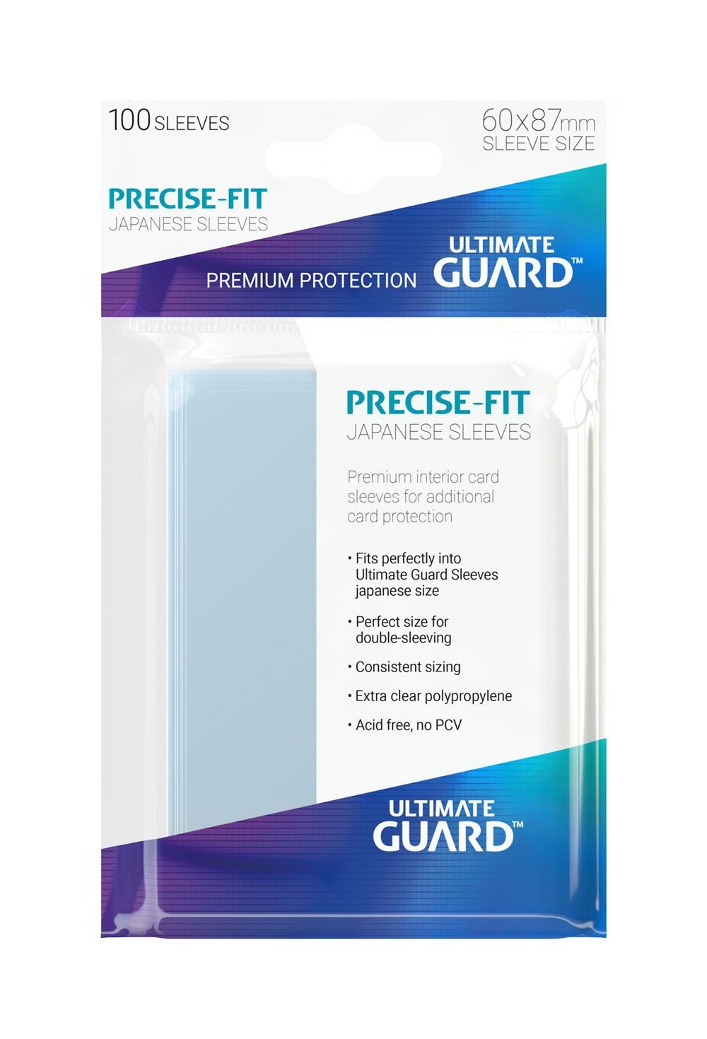 Ultimate Guard Precise - Fit Sleeves Japanese Size Transparent (100) by LAB7 Malta, Europe