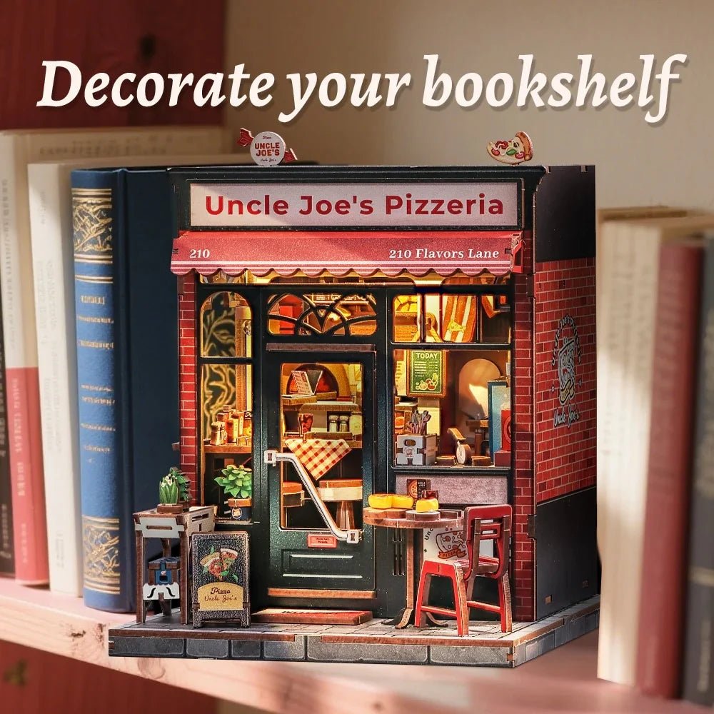 Uncle Joe’s Pizzeria Miniature House DIY Book Nook With LED in Malta | LAB7