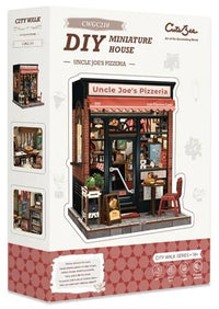 Uncle Joe’s Pizzeria Miniature House DIY Book Nook With LED by LAB7 Malta, Europe