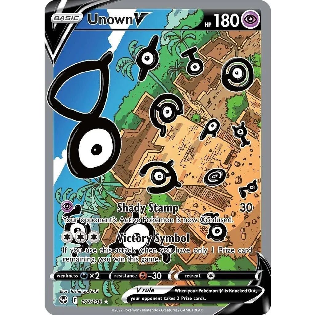 Unown V (Alternate Full Art) (177/195) (SWSH12: Silver Tempest) in Malta | LAB7